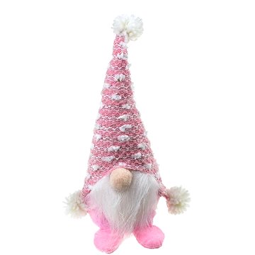 

DOMMIO Vánoční dekorace - skřítek růžový, 20 cm