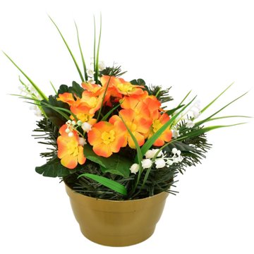 

DOMMIO Miska s oranžovými primulemi 20 × 25 cm