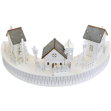 

DOMMIO Vesnička s domečky LED, 2 × AA, 14 × 40 cm