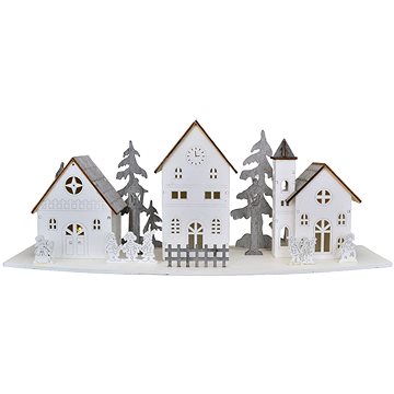

DOMMIO Vesnička s domečky LED, 2 × AA, 15,8 × 44 cm