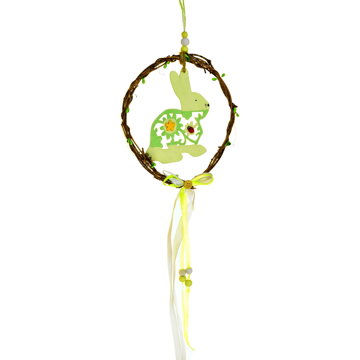 

DOMMIO Velikonoční dekorace závěsná - Věneček, zajíček, 30 cm