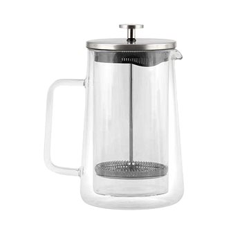 

Vialli Design Konvice French Press, dvoustěnná 1000 ml, stříbrná_DIVA 9279