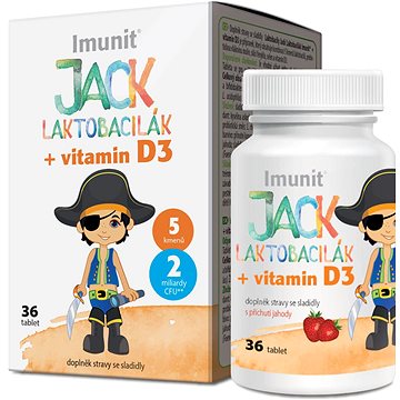 

Imunit Laktobacily JACK LAKTOBACILÁK + vitamin D3 36 tablet