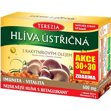

TEREZIA Hlíva ústřičná s rakytníkovým olejem 30+30 kapslí