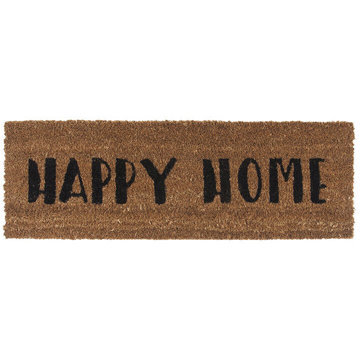 

Present time Rohožka z kokosového vlákna Happy home, 75 × 26 × 2 cm