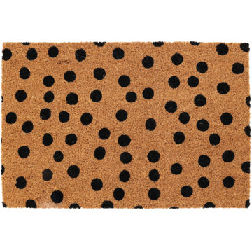 

Home Styling Collection Rohožka z kokosového vlákna, vzorovaná, 59 × 39 cm, tečky