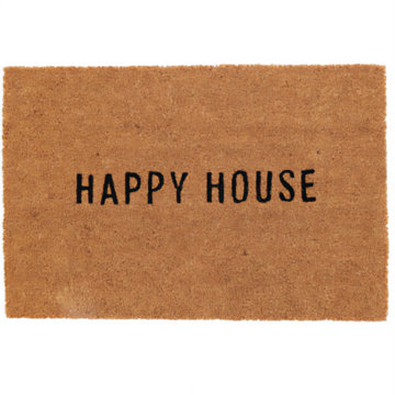 

Home Styling Collection Kokosová rohožka, nápis Happy house, 59 × 39 cm