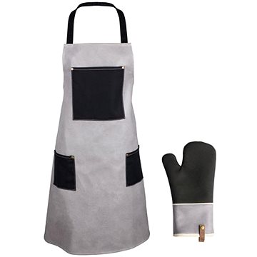 

Gusta Set De Luxe zástěra + chňapka, dárkové balení černé