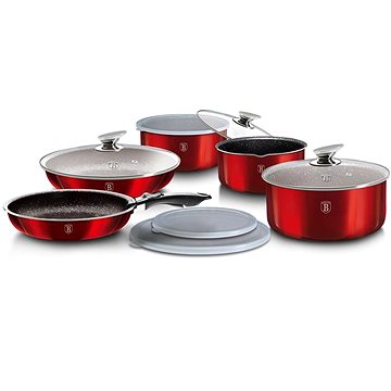 

BERLINGERHAUS Sada nádobí s odnímatelnou rukojetí 12 ks Burgundy Metallic Line