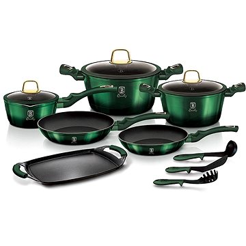 

BERLINGERHAUS Sada nádobí s titanovým povrchem 12+2 ks Emerald Collection