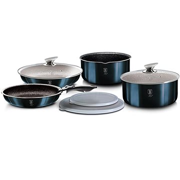 

BERLINGERHAUS Sada nádobí s odnímatelnou rukojetí 9 ks Aquamarine Metallic Line