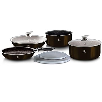 

BERLINGERHAUS Sada nádobí s odnímatelnou rukojetí 9 ks Shiny Black Collection