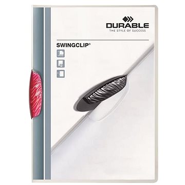 DURABLE Swingclip A4, 30 listů, červený klip - Desky na dokumenty