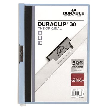 DURABLE Duraclip A4, 30 listů, světle modré