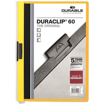 

DURABLE Duraclip A4, 60 listů žluté