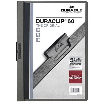 

DURABLE Duraclip A4, 60 listů, antracitové