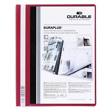 

DURABLE A4, plastový, s kapsou, červený