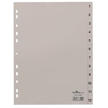 

DURABLE plastový, A4, šedý, 1-12