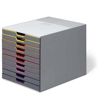 DURABLE Varicolor 10 zásuvek, barevně rozlišených, šedý - Zásuvkový box