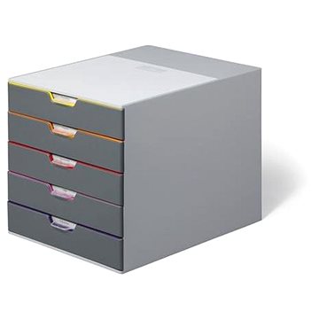 DURABLE Varicolor 5 zásuvek, barevně rozlišených, šedý - Zásuvkový box