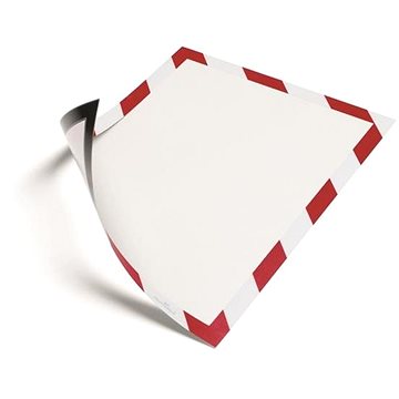 DURABLE Duraframe, magnetický, bezpečnostní, A4, červenobílý - 5 ks