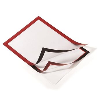 DURABLE Duraframe, samolepicí, A4, červený - 2 ks