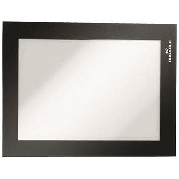 DURABLE Duraframe, samolepicí, A5, černý - 2 ks