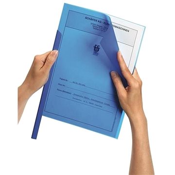 

DURABLE pro násuvné spínací hřbety, A4, modré - balení 50 ks
