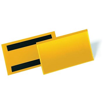 DURABLE magnetická kapsa na etikety 150 x 67 mm, žlutá - balení 50 ks - Magnetická kapsa