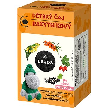 

Leros Dětský čaj rakytníkový nálevové sáčky 20×2 g
