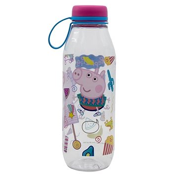 

ALUM Dětská láhev na pití Prasátko Pepa 650 ml s poutkem