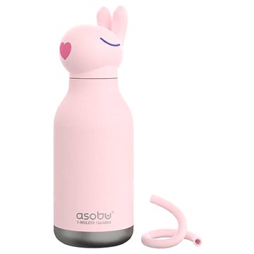 

ASOBU Bestie Bottles Láhev na pití s brčkem zajíček