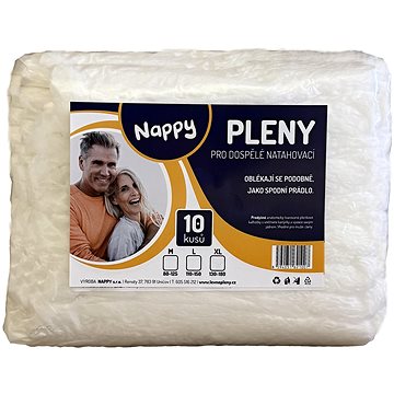 

Nappy inkontinenční kalhotky navlékací L 10 ks, bílé