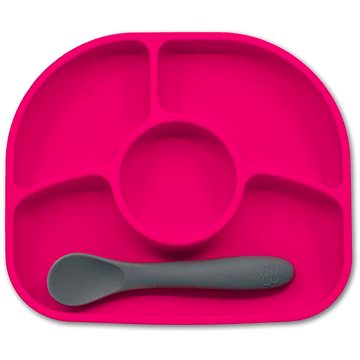 

BBLÜV Silikonový talíř se lžičkou Yümi Pink