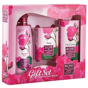 

Biofresh Dárková sada sprchový gel, mýdlo a denní pleťový krém z růží Rose of Bulgaria – malé balení