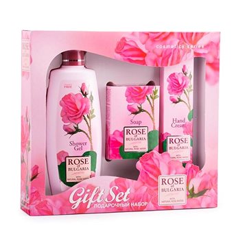 

Biofresh Dárková sada sprchový gel, mýdlo a krém na ruce z růží Rose of Bulgaria