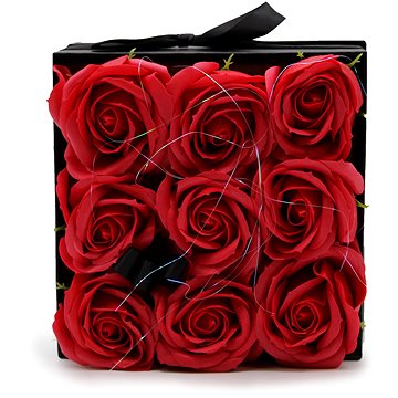 

Sortland Dárková sada mýdlových květů růží Premium 9 ks, box, červené, 18 × 18 × 15 cm