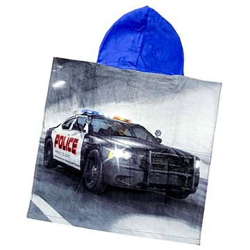 

FOR KIDS Dětské pončo 50 × 100 cm - Policejní auto