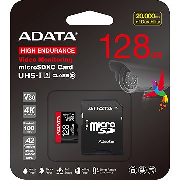 

ADATA MicroSDXC 128GB High Endurance + SD adaptér