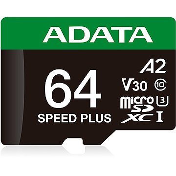 

ADATA MicroSDXC 64GB Speed Plus + SD adaptér