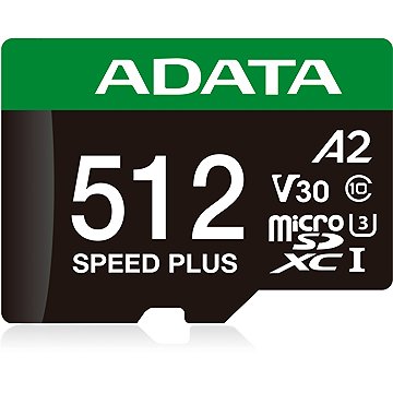 

ADATA MicroSDXC 512GB Speed Plus + SD adaptér