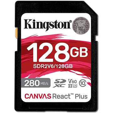 

Kingston SDXC 128GB Canvas React Plus V60