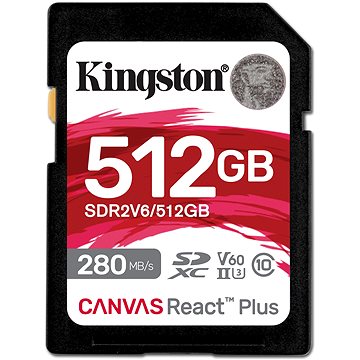 

Kingston SDXC 512GB Canvas React Plus V60