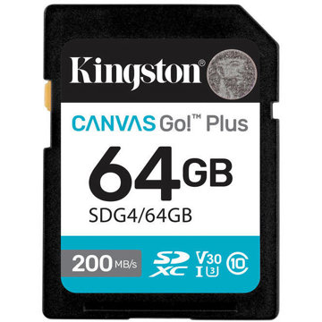 

Kingston SDXC Canvas Go Plus Gen4 64GB