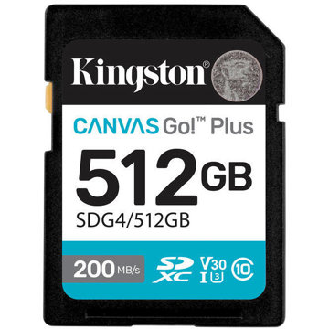 

Kingston SDXC Canvas Go Plus Gen4 512GB