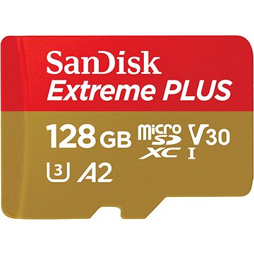 

SanDisk microSDXC 128GB Extreme PLUS + Rescue PRO Deluxe + SD adaptér