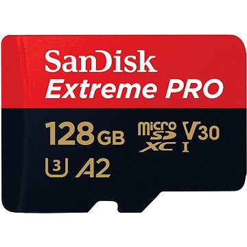 SanDisk microSDXC 128GB Extreme PRO + Rescue PRO Deluxe + SD adaptér - Paměťová karta