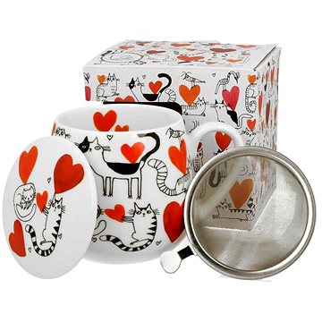 

Duo Hrnek na bylinky Kočky a srdce 400 ml