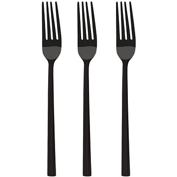 

DuraHome Vidlička jídelní PIANO, 3 ks, lesklá, černá