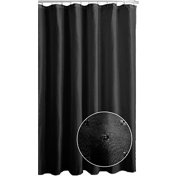 

DuraHome Koupelnový závěs 180 × 200 cm PES, Jaquard, černý